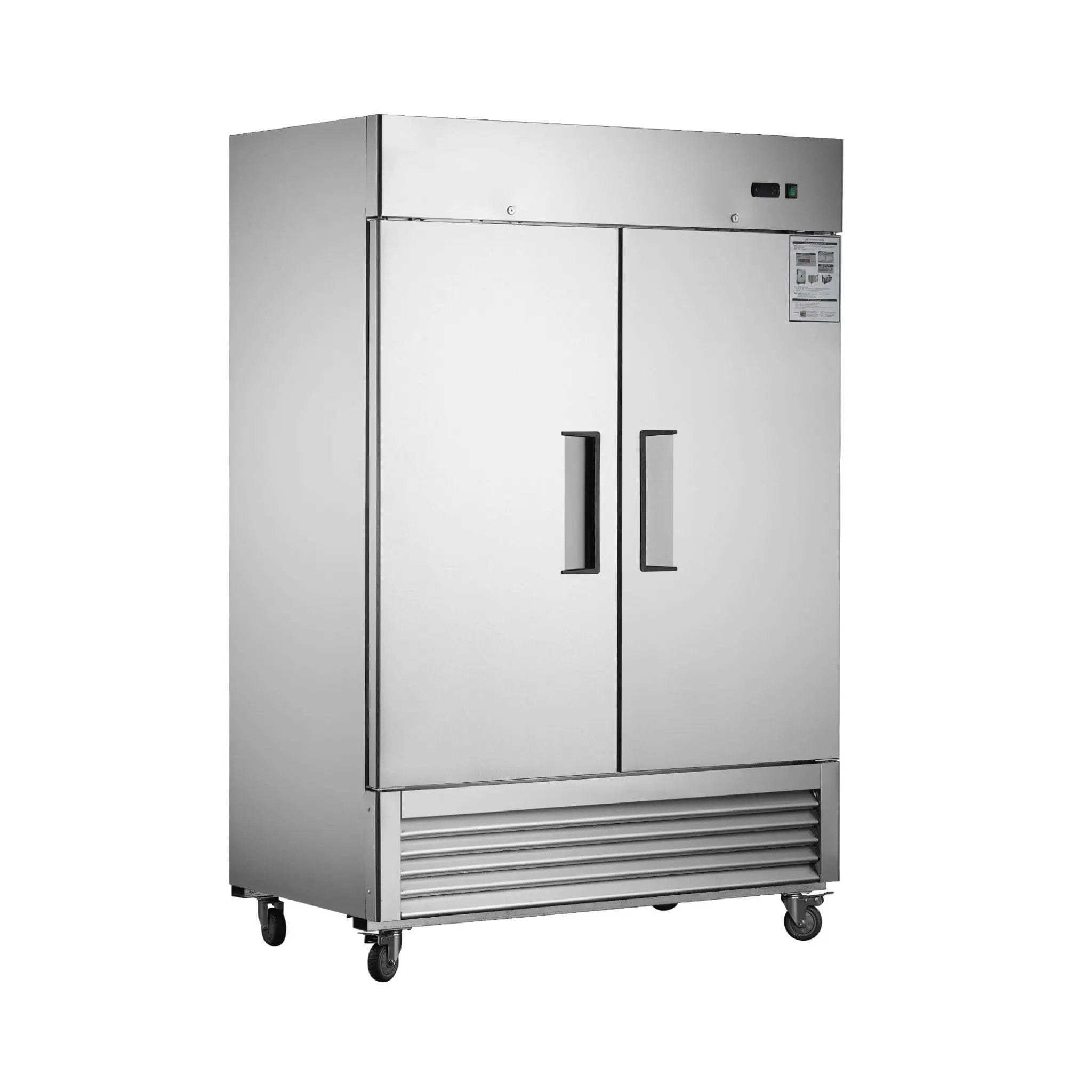 Heavy-Duty 54-Inch Stainless Steel 2-Door Reach-In Upright Commercial Freezer (SAK66598) by SAKSBY WHOLESALE
