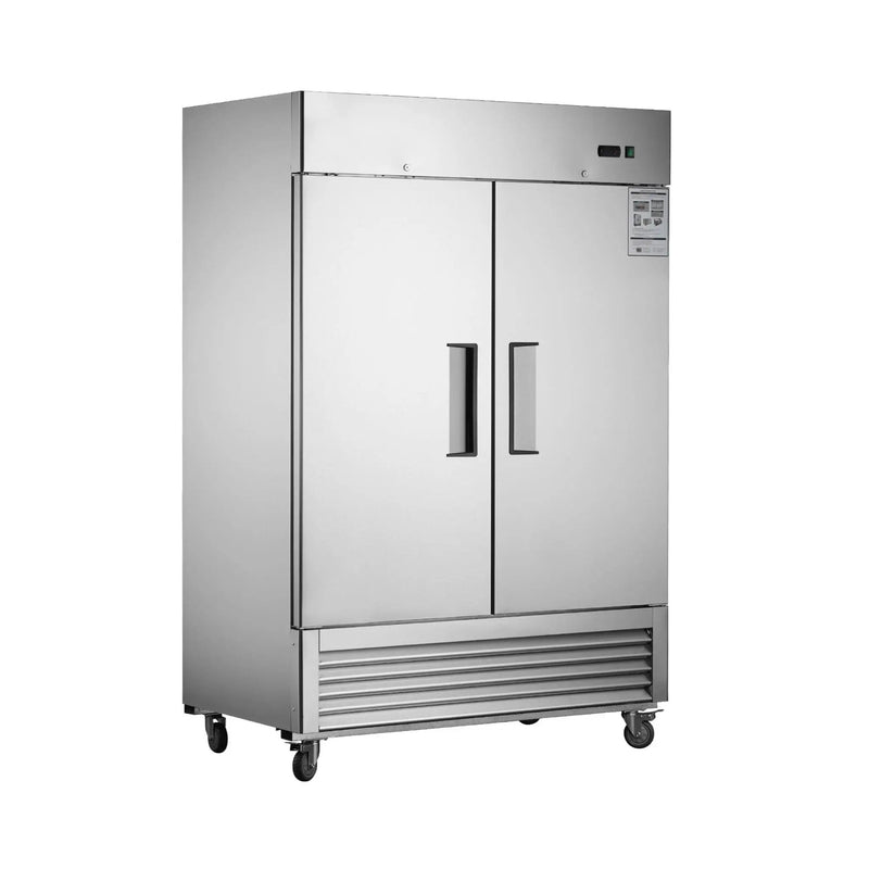 Heavy-Duty 54-Inch Stainless Steel 2-Door Reach-In Upright Commercial Freezer (SAK66598) by SAKSBY WHOLESALE