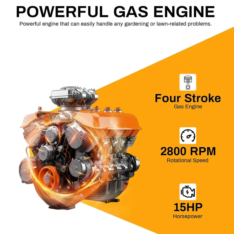 Heavy-Duty 6-Inch 420CC 15HP Towable Gas Wood Chipper Shredder (SAK84602) by SAKSBY WHOLESALE