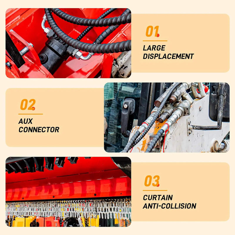 Heavy-Duty 60-Inch Hydraulic Forestry Mulcher Skid Steer Loader Attachment (SAK50792) by SAKSBY WHOLESALE
