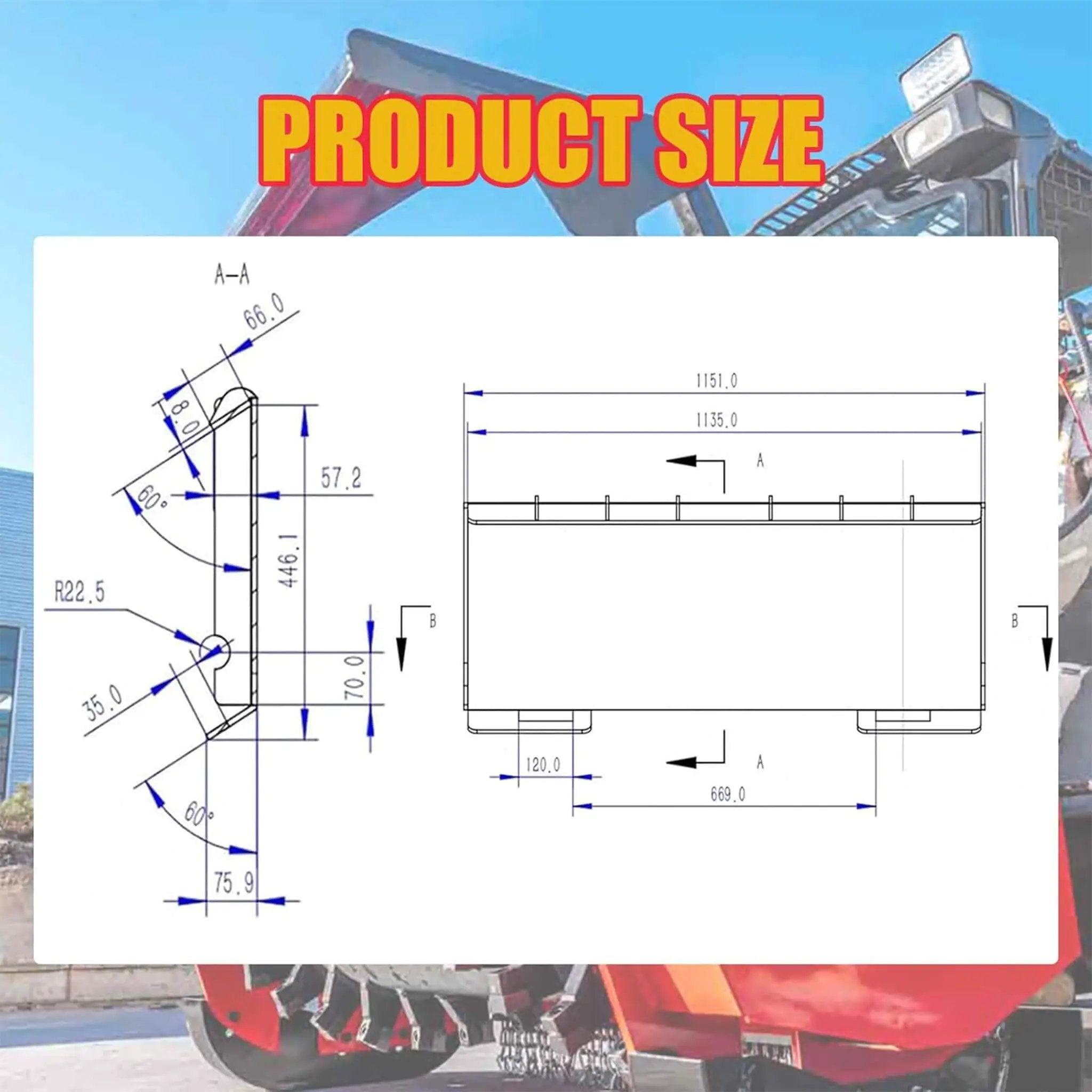 Heavy-Duty 60-Inch Hydraulic Forestry Mulcher Skid Steer Loader Attachment (SAK50792) by SAKSBY WHOLESALE
