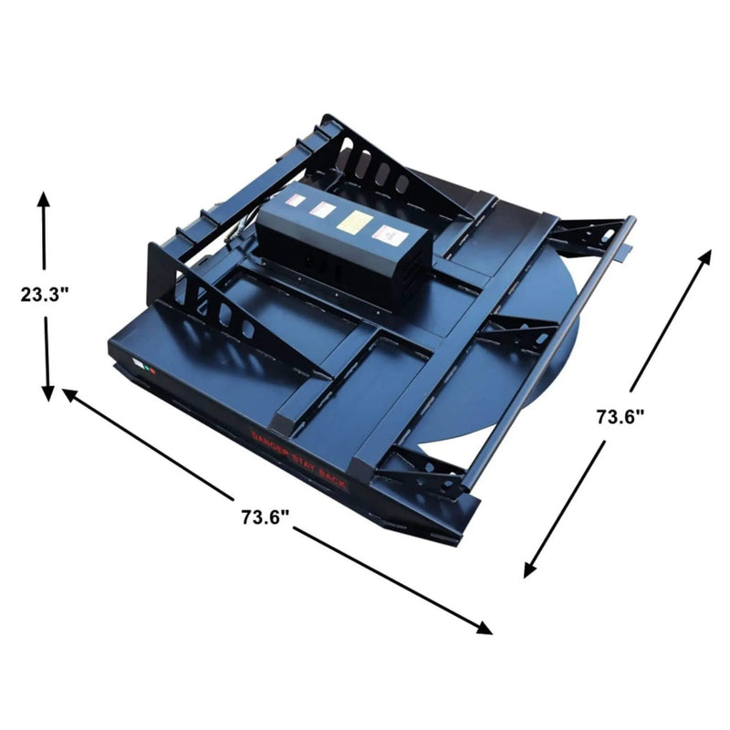 Heavy-Duty 72-Inch Hydraulic Brush Mower Skid Steer Attachment (SAK96502) by SAKSBY WHOLESALE
