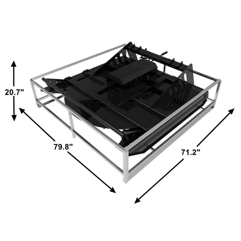 Heavy-Duty 72-Inch Hydraulic Brush Mower Skid Steer Attachment (SAK96502) by SAKSBY WHOLESALE