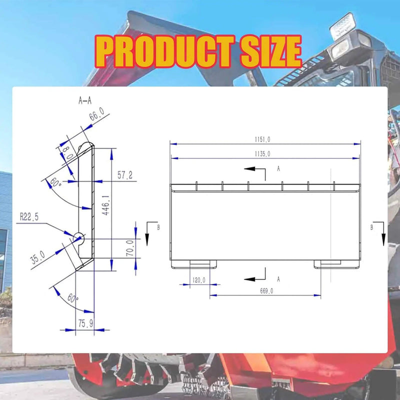 Heavy-Duty 72-Inch Hydraulic Forestry Mulcher Skid Steer Loader Attachment (SAK39168) by SAKSBY WHOLESALE