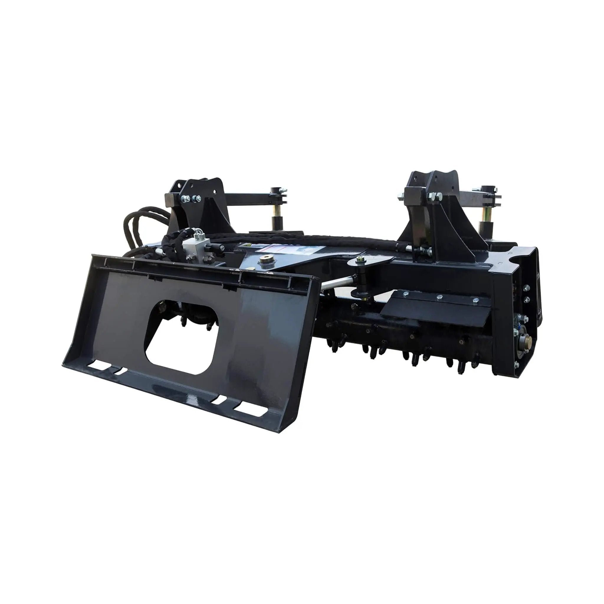 Heavy-Duty 72-Inch Hydraulic Soil Power Rake Skid Steer Attachment (SAK41827) by SAKSBY WHOLESALE