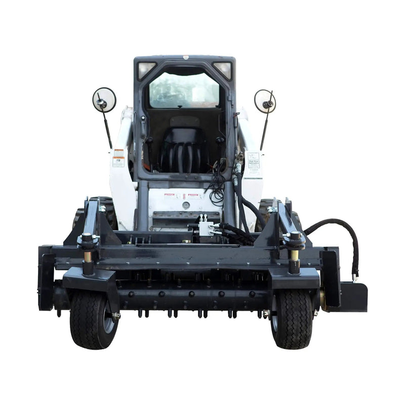 Heavy-Duty 72-Inch Hydraulic Soil Power Rake Skid Steer Attachment (SAK41827) by SAKSBY WHOLESALE