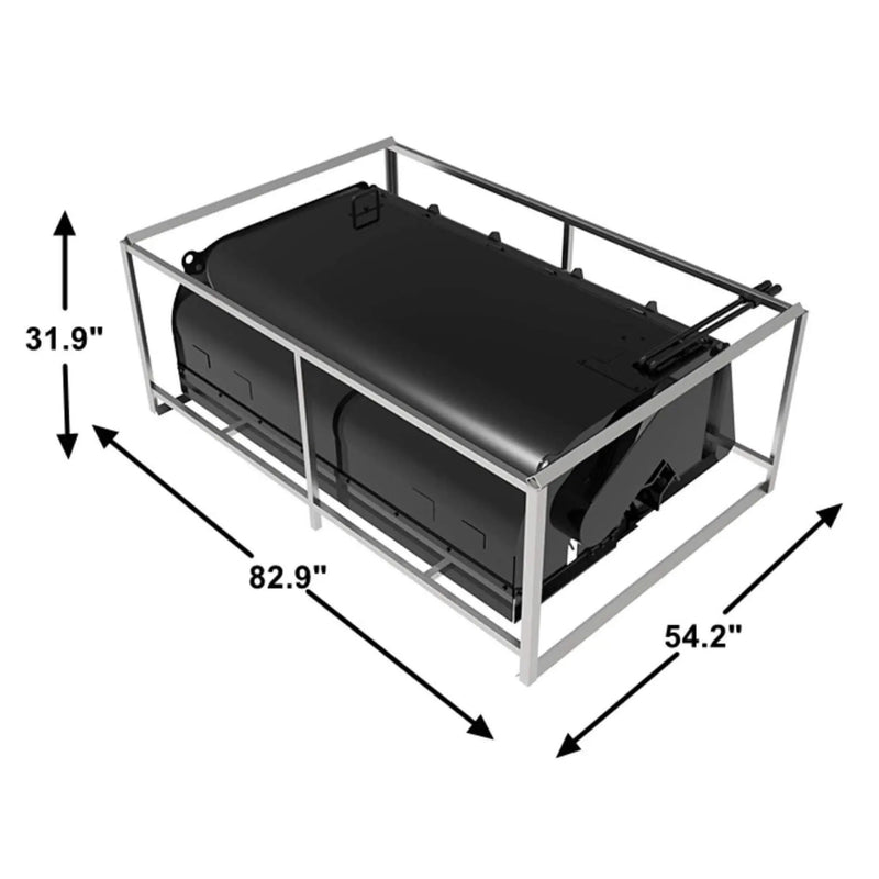 Heavy-Duty 72-Inch Pickup Broom Sweeper Skid Steer Attachment With Universal Quick Attach (SAK92163) by SAKSBY WHOLESALE