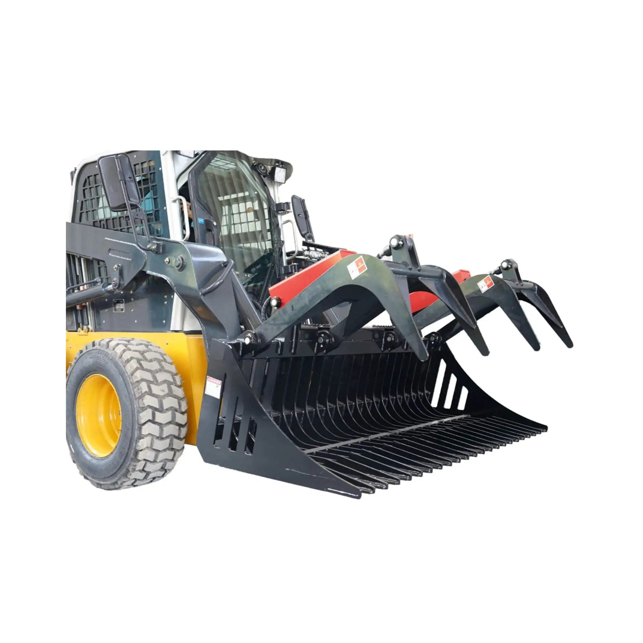 Heavy-Duty 72-Inch Rock Grapple Bucket Skid Steer Attachment With Quick Attach (SAK85019) by SAKSBY WHOLESALE