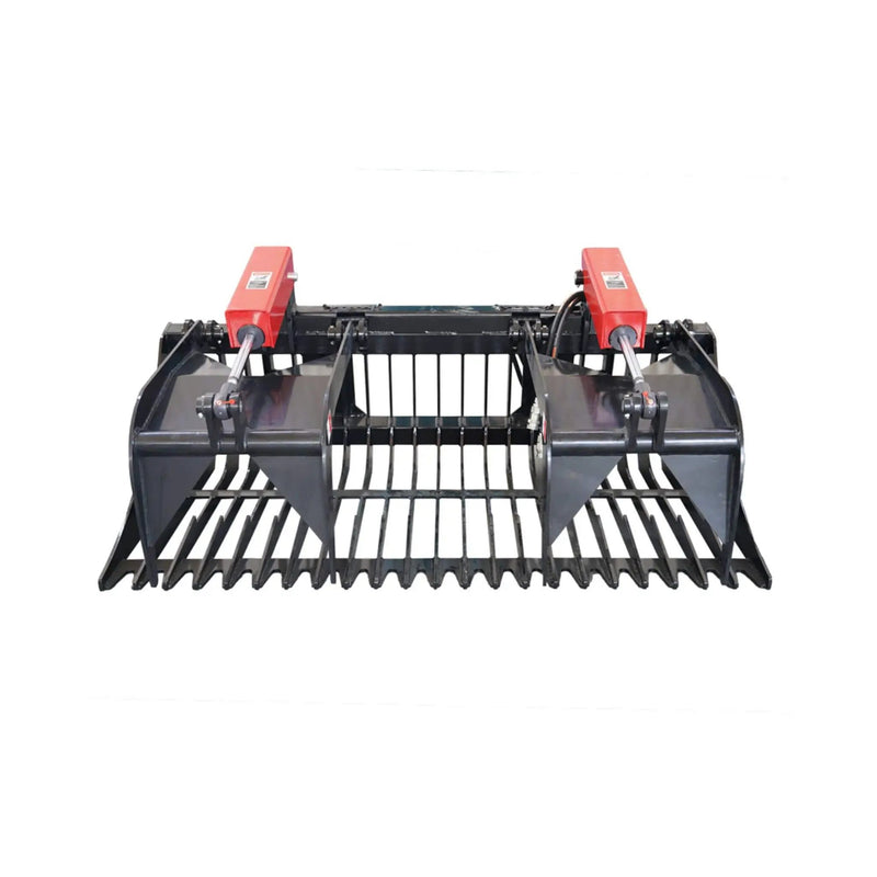 Heavy-Duty 72-Inch Rock Grapple Bucket Skid Steer Attachment With Quick Attach (SAK85019) by SAKSBY WHOLESALE