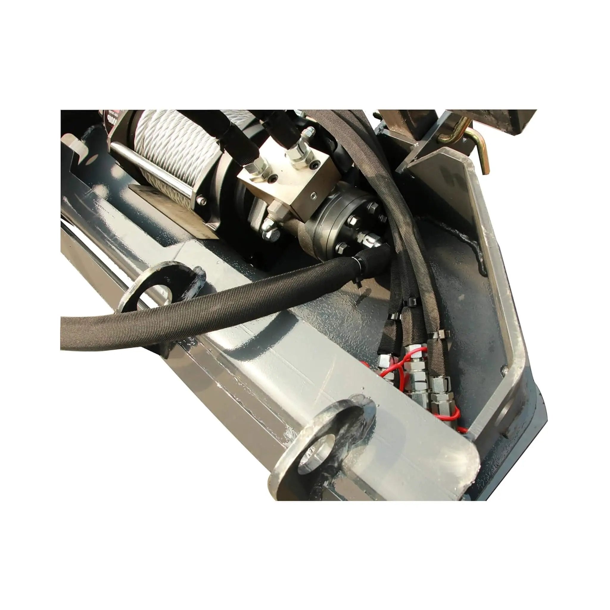 Heavy-Duty 7.5T Forestry Logging Winch Skid Steer Attachment With 100FT Steel Cable (SAK63902) by SAKSBY WHOLESALE