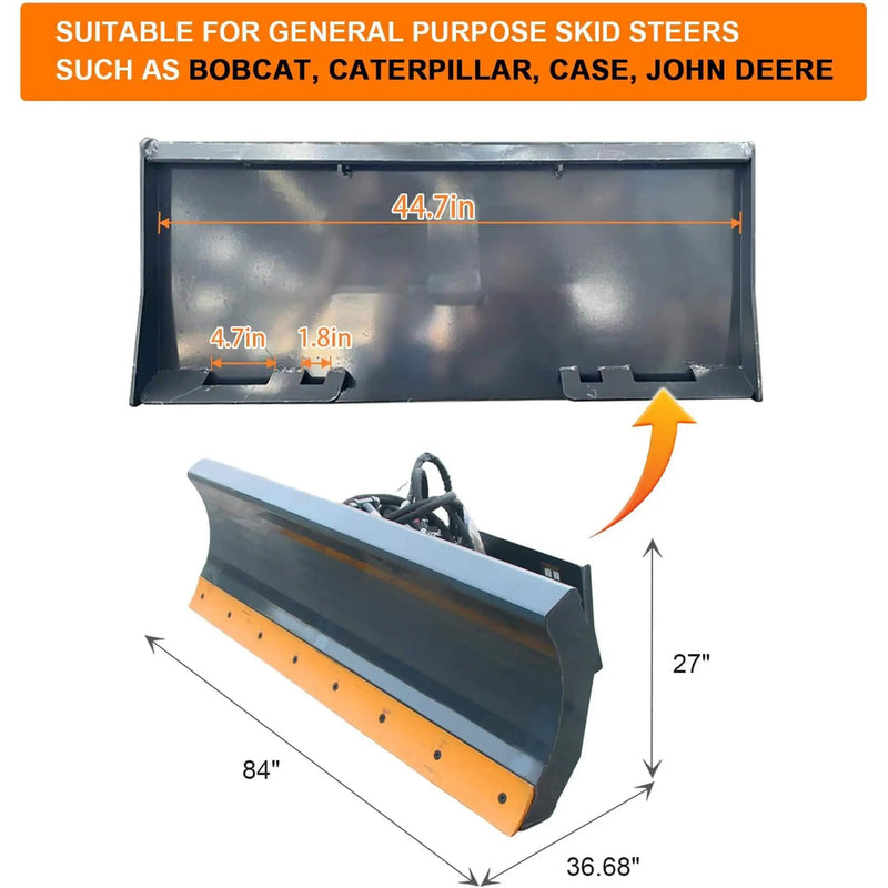 Heavy-Duty 84-Inch 6-Way Skid Steer Dozer Blade Attachment (SAK17862) by SAKSBY WHOLESALE