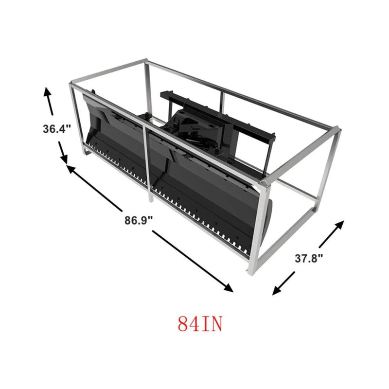 Heavy-Duty 84-Inch Snow Plow Attachment With Dozer Blade (SAK55703) by SAKSBY WHOLESALE