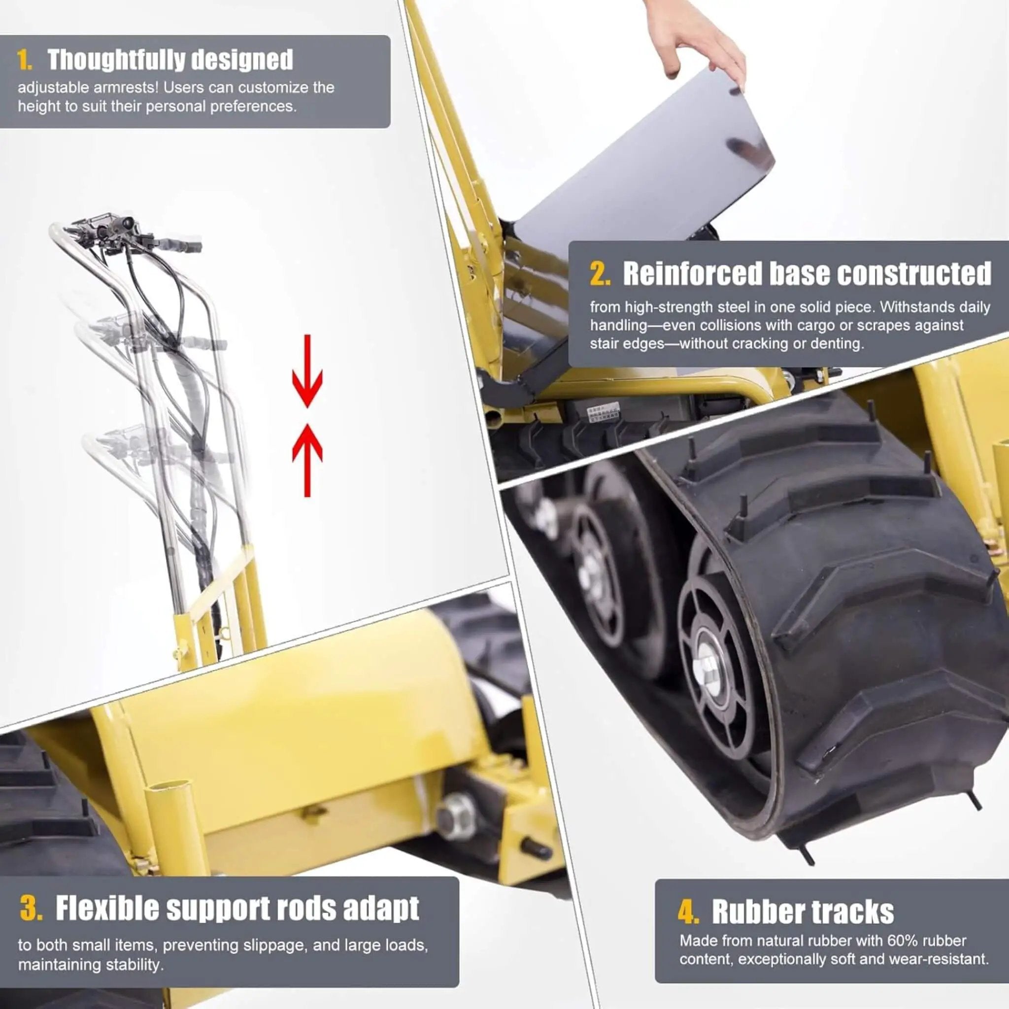 Heavy-Duty 880 LBS Foldable Electric Stair Climbing Dolly Hand Trucks (SAK31497) by SAKSBY WHOLESALE
