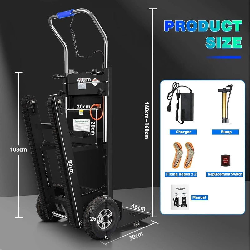 Heavy-Duty 900LBS Electric Motorized Stair Climbing Dolly (SAK75803) by SAKSBY WHOLESALE