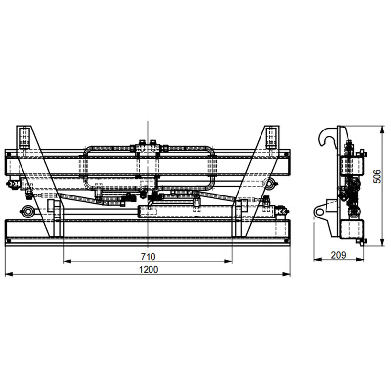 Heavy-Duty Adjustable Fork Carriage Skid Steer Attachment (SAK15904) by SAKSBY WHOLESALE