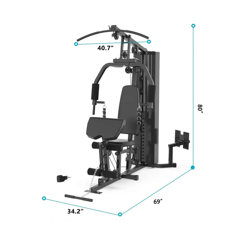 Rovix Heavy-Duty All-In-One Home Gym Workout Station For Full Body Strength Training, 150LBS (SAK12959) by SAKSBY WHOLESALE