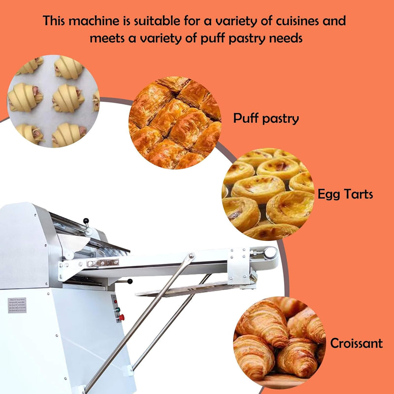 Heavy-Duty Commercial 220V Electric Dough Sheeter Machine With Adjustable Thickness (SAK17382) by SAKSBY WHOLESALE