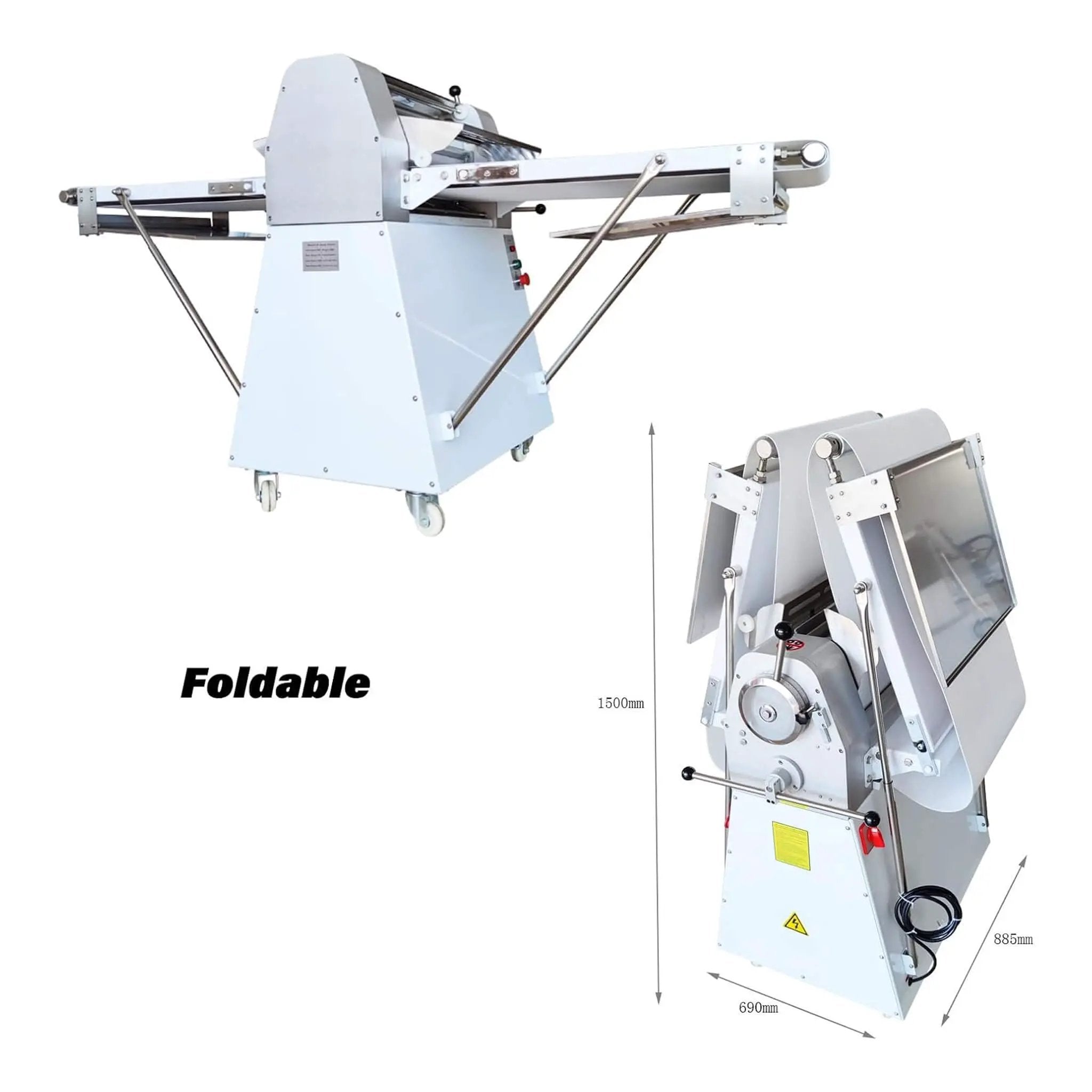 Heavy-Duty Commercial 220V Electric Dough Sheeter Machine With Adjustable Thickness (SAK17382) by SAKSBY WHOLESALE