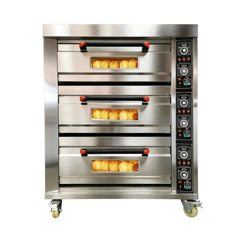 Heavy-Duty Commercial Triple Deck 220V 19.8KW Electric Pizza Oven (SAK56751) by SAKSBY WHOLESALE