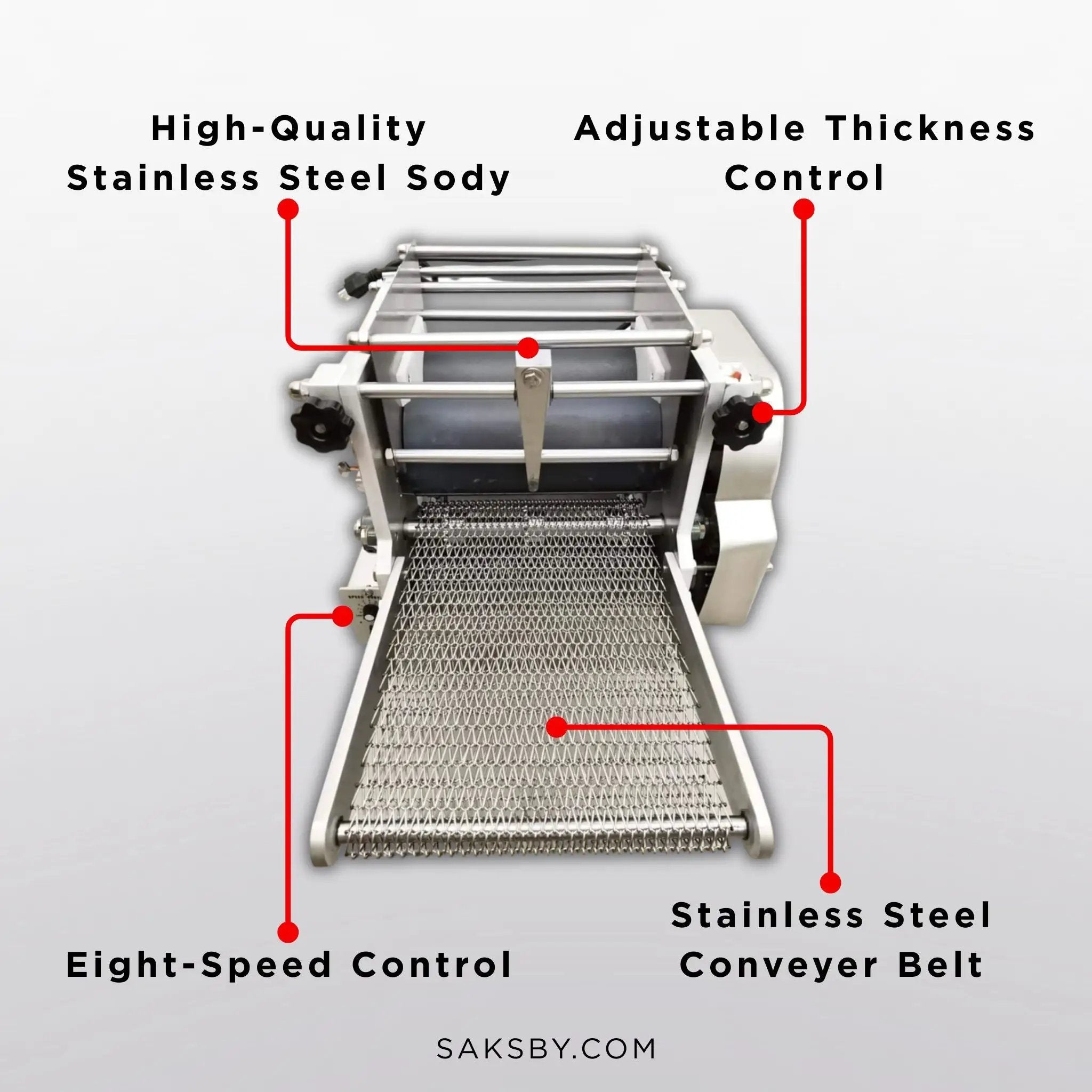Heavy-Duty Commercial Automatic Corn Tortilla Making Machine (SAK60513) by SAKSBY WHOLESALE