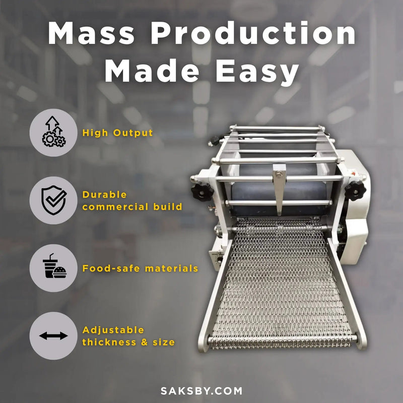 Heavy-Duty Commercial Automatic Corn Tortilla Making Machine (SAK60513) by SAKSBY WHOLESALE
