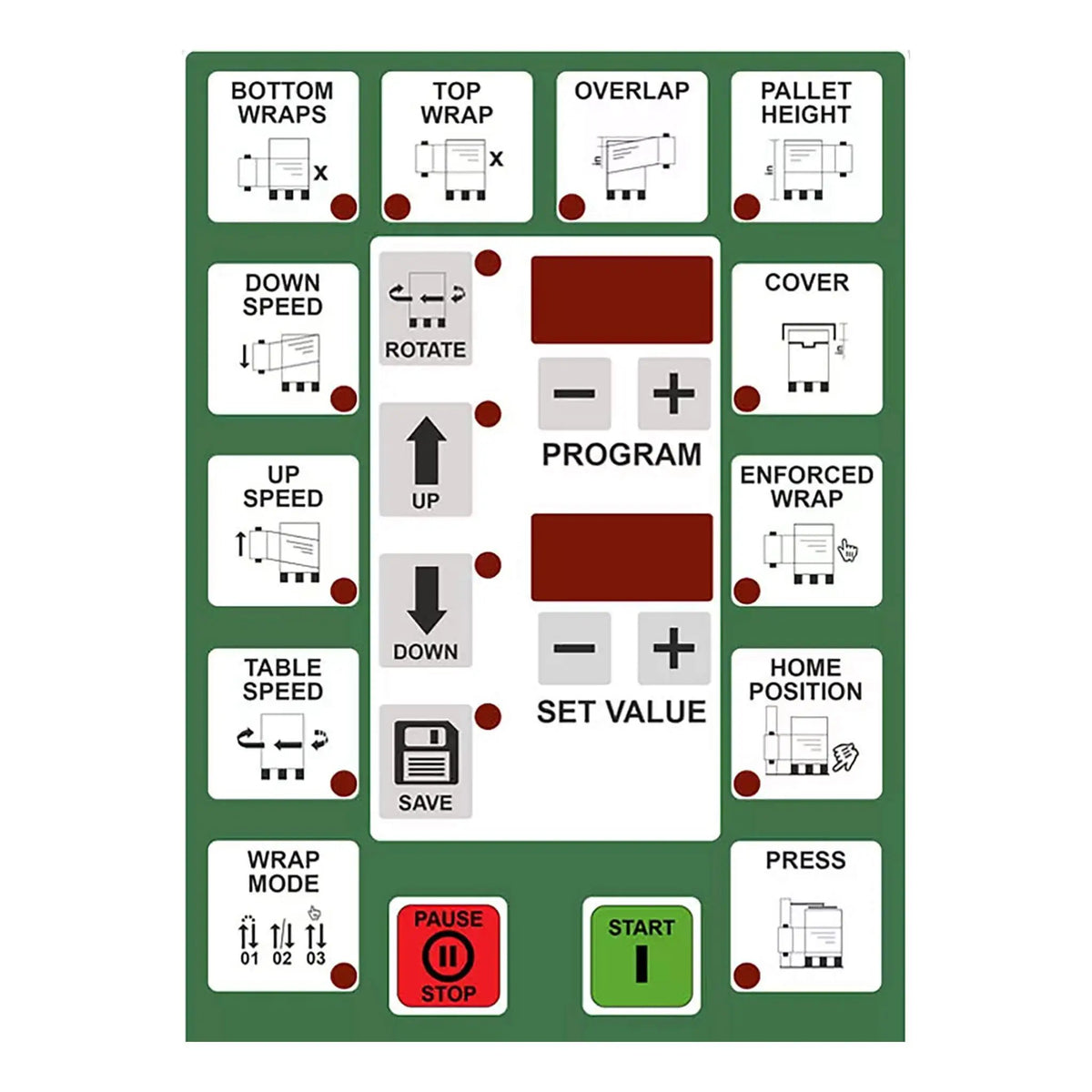 Heavy-Duty Commercial Pallet Carousel Shrink Wrapping Skid Turntable Machine (SAK62410) by SAKSBY WHOLESALE