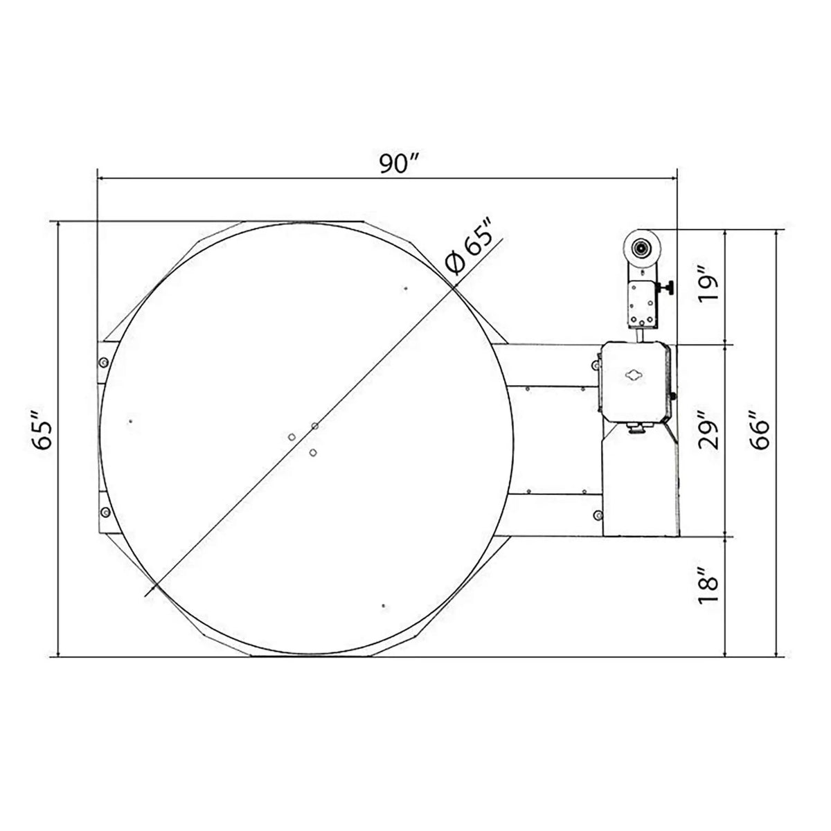 Heavy-Duty Commercial Pallet Carousel Shrink Wrapping Skid Turntable Machine (SAK62410) by SAKSBY WHOLESALE