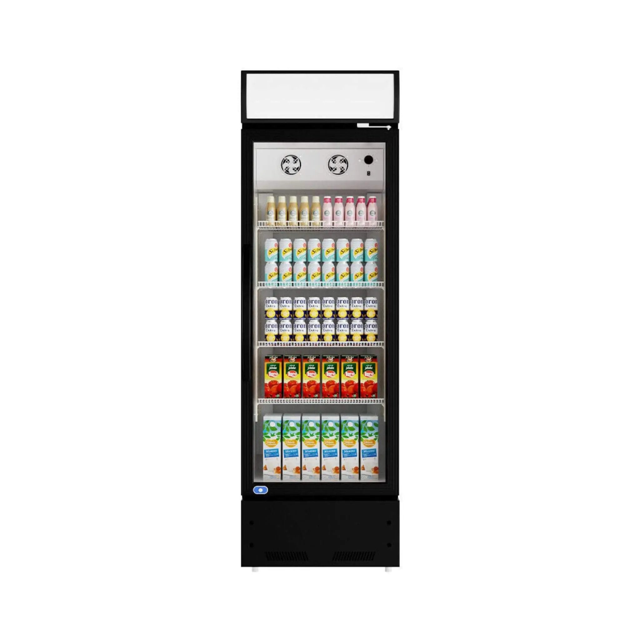 Heavy-Duty 23-Inch Commercial Single Glass Door Refrigerator With LED Lights (SAK43533) by SAKSBY WHOLESALE