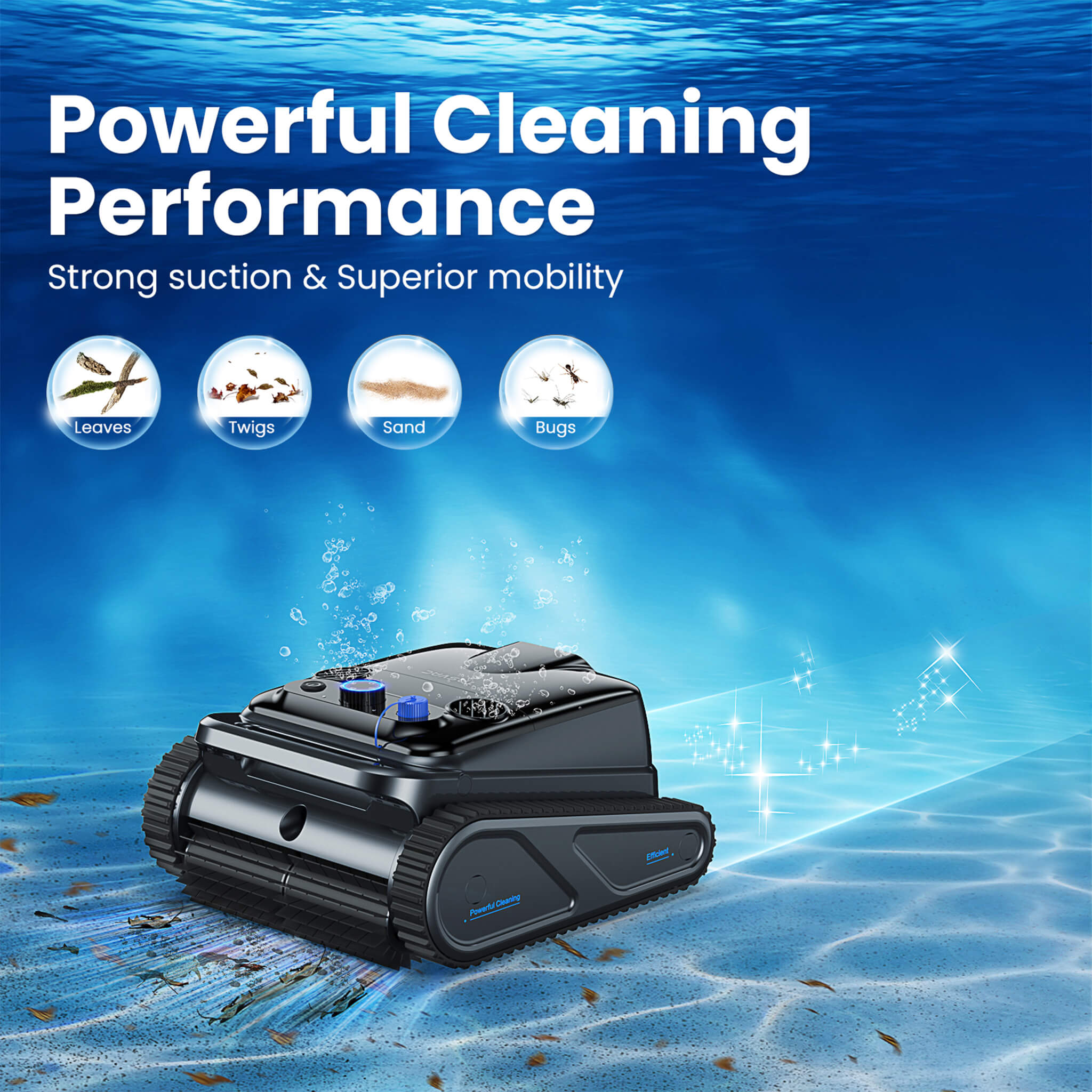 Heavy-Duty Cordless Wall Climbing Robotic Pool Vacuum Cleaner (SAK80239) by SAKSBY WHOLESALE