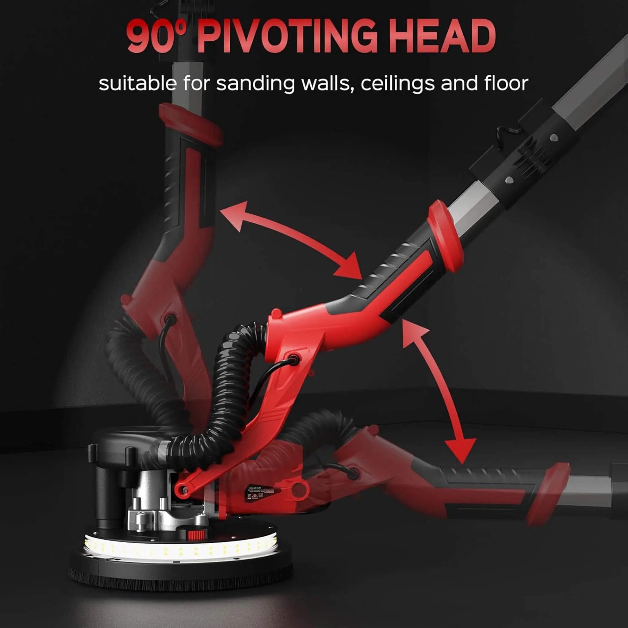 Heavy-Duty Drywall Ceiling Pole Sander Vacuum Tool (SAK93935) by SAKSBY WHOLESALE