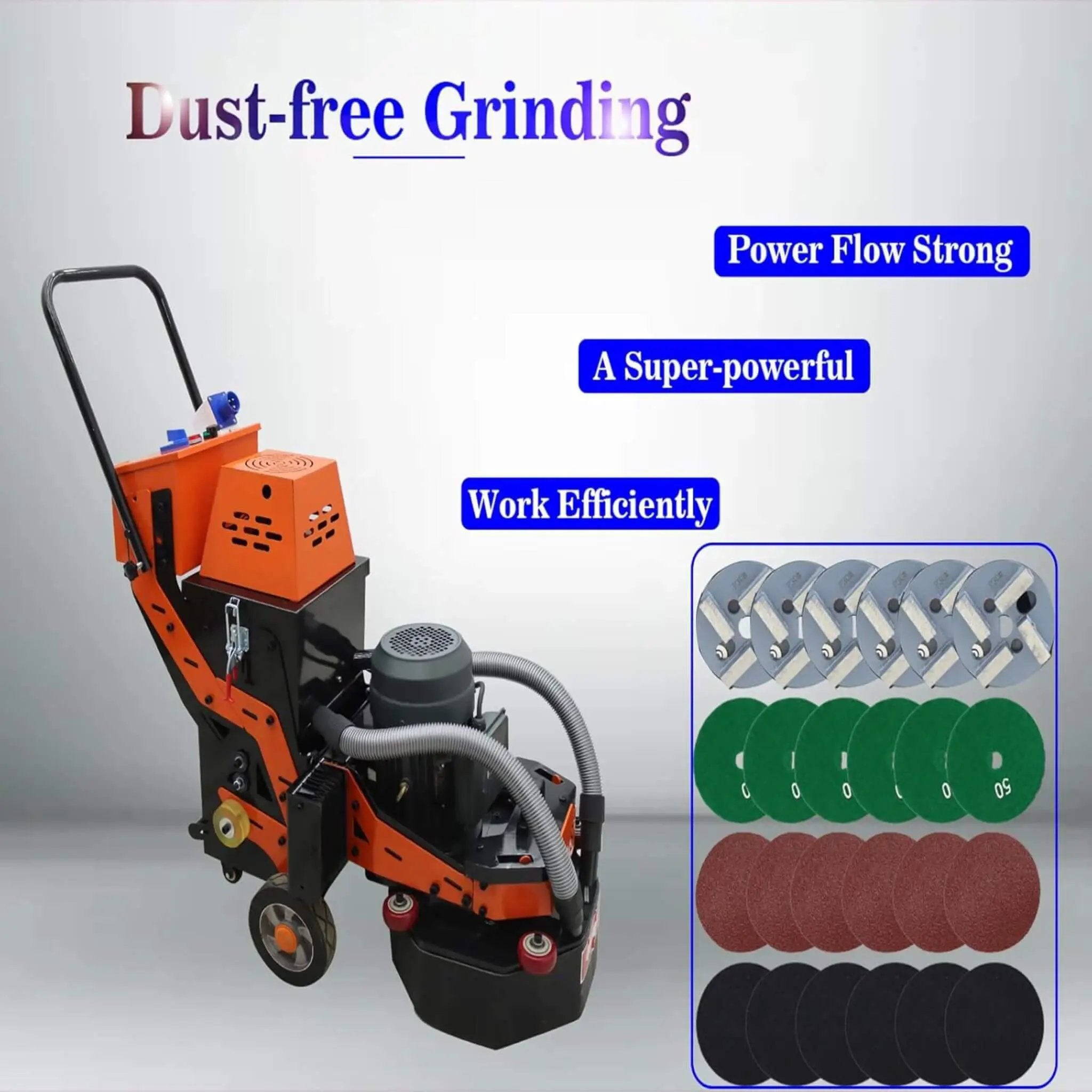 Heavy-Duty Electric Hand-Push Concrete Floor Grinder Polisher (SAK64185) by SAKSBY WHOLESALE