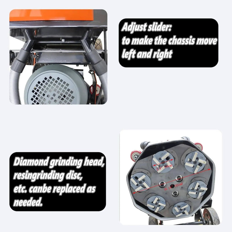Heavy-Duty Electric Hand-Push Concrete Floor Grinder Polisher (SAK64185) by SAKSBY WHOLESALE