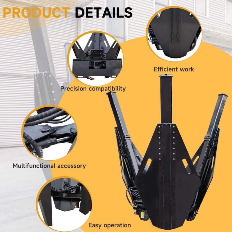 Heavy-Duty Industrial 3-Blade Tree Spade Transplanter Skid Steer Attachment (SAK50296) by SAKSBY WHOLESALE