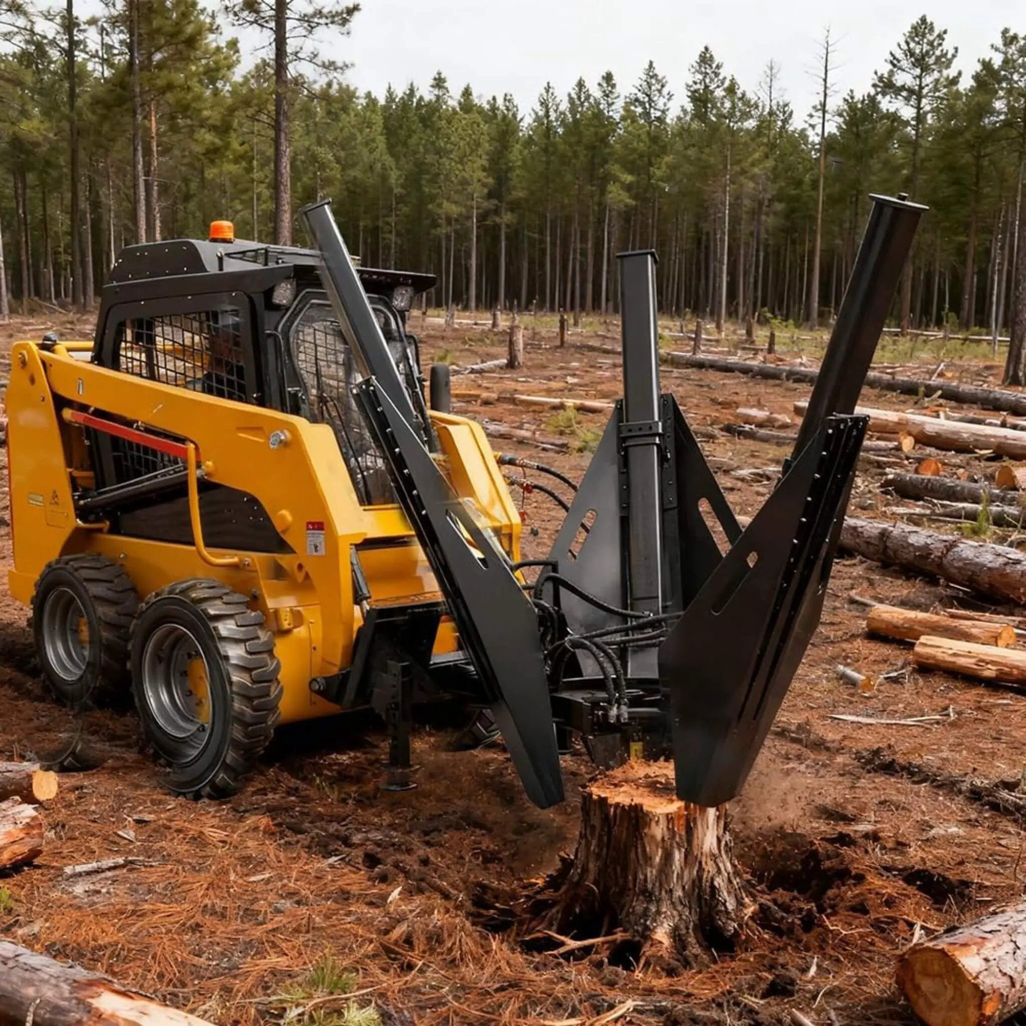 Heavy-Duty Industrial 3-Blade Tree Spade Transplanter Skid Steer Attachment (SAK50296) by SAKSBY WHOLESALE