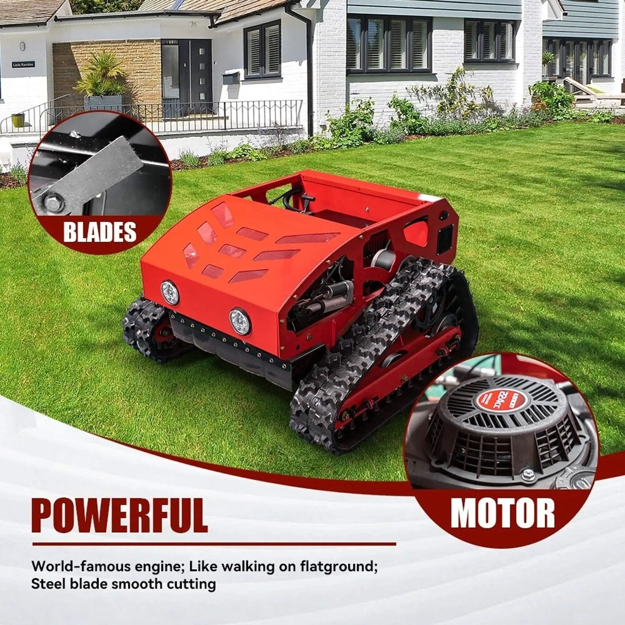 Heavy-Duty Industrial Remote-Controlled Lawn Mower With Adjustable Cutting Height (SAK71239) by SAKSBY WHOLESALE