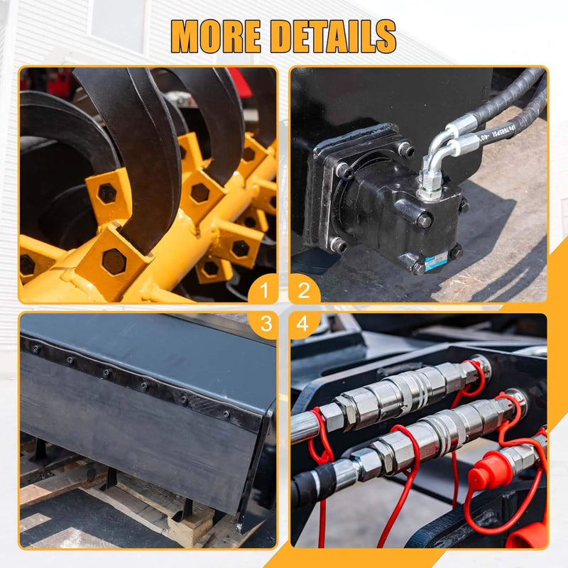 Heavy-Duty Mini Loader Rotary Tiller Skid Steer Attachment (SAK93265) by SAKSBY WHOLESALE