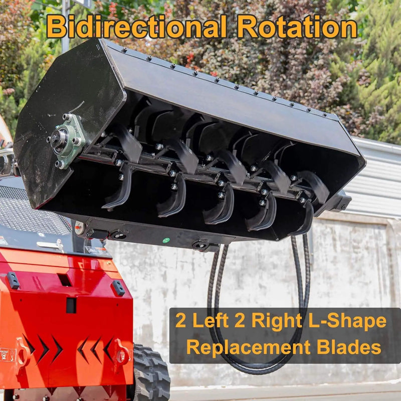 Heavy-Duty Mini Loader Rotary Tiller Skid Steer Attachment (SAK93265) by SAKSBY WHOLESALE
