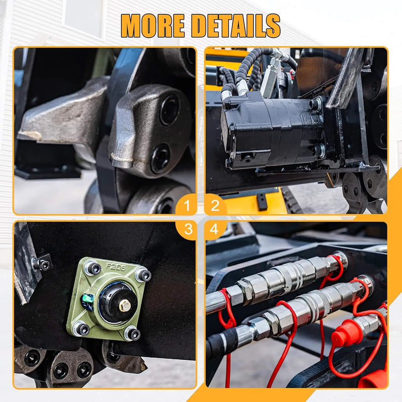 Heavy-Duty Mini Skid Steer Stump Grinder Attachment With Carbide Steel Teeth (SAK57481) by SAKSBY WHOLESALE