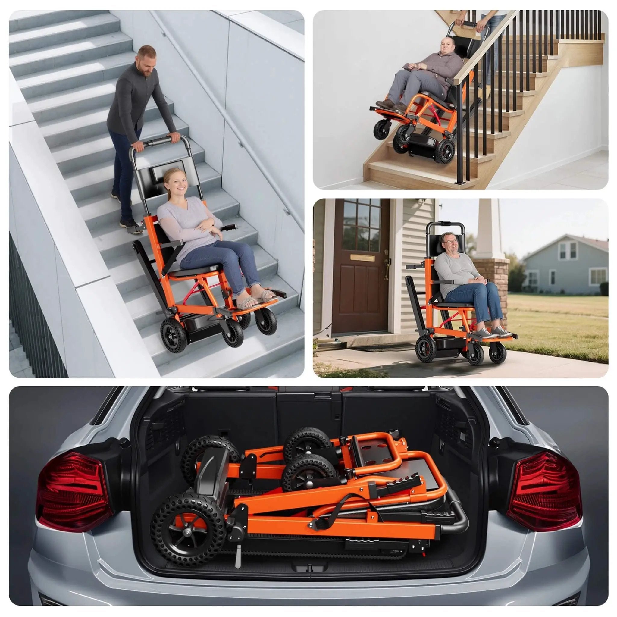 Motivo Heavy-Duty 440LBS Motorized Stair Climbing Wheelchair [FDA-Approved] (SAK47103) by SAKSBY WHOLESALE