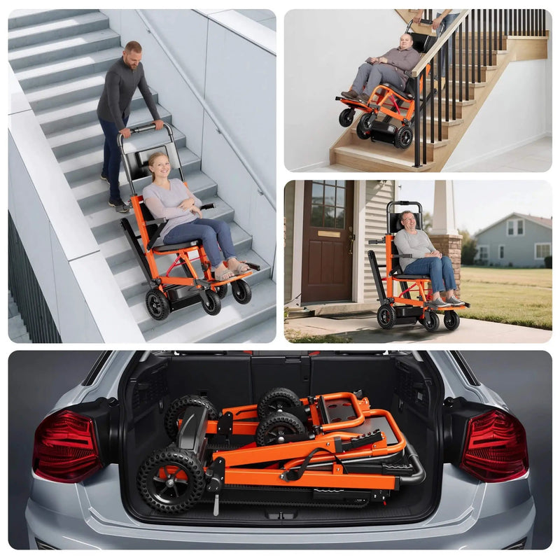 Motivo Heavy-Duty 440LBS Motorized Stair Climbing Wheelchair [FDA-Approved] (SAK47103) by SAKSBY WHOLESALE