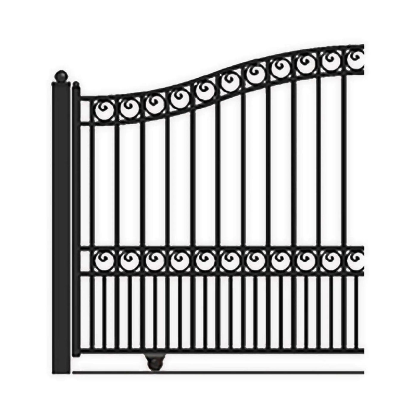 [12-18FT] Heavy-Duty Paris-Style Premium Steel Sliding Driveway Gate (SAK14850) by SAKSBY WHOLESALE