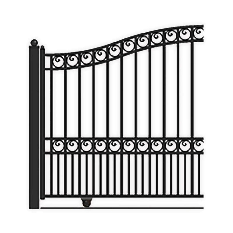 [12-18FT] Heavy-Duty Paris-Style Premium Steel Sliding Driveway Gate (SAK14850) by SAKSBY WHOLESALE