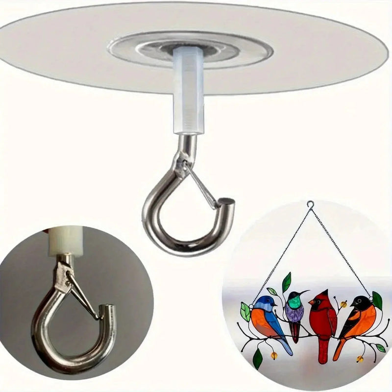 Heavy Duty Plastic Ceiling Hooks with Self-Adhesive Water Resistant Design by House Of Avana