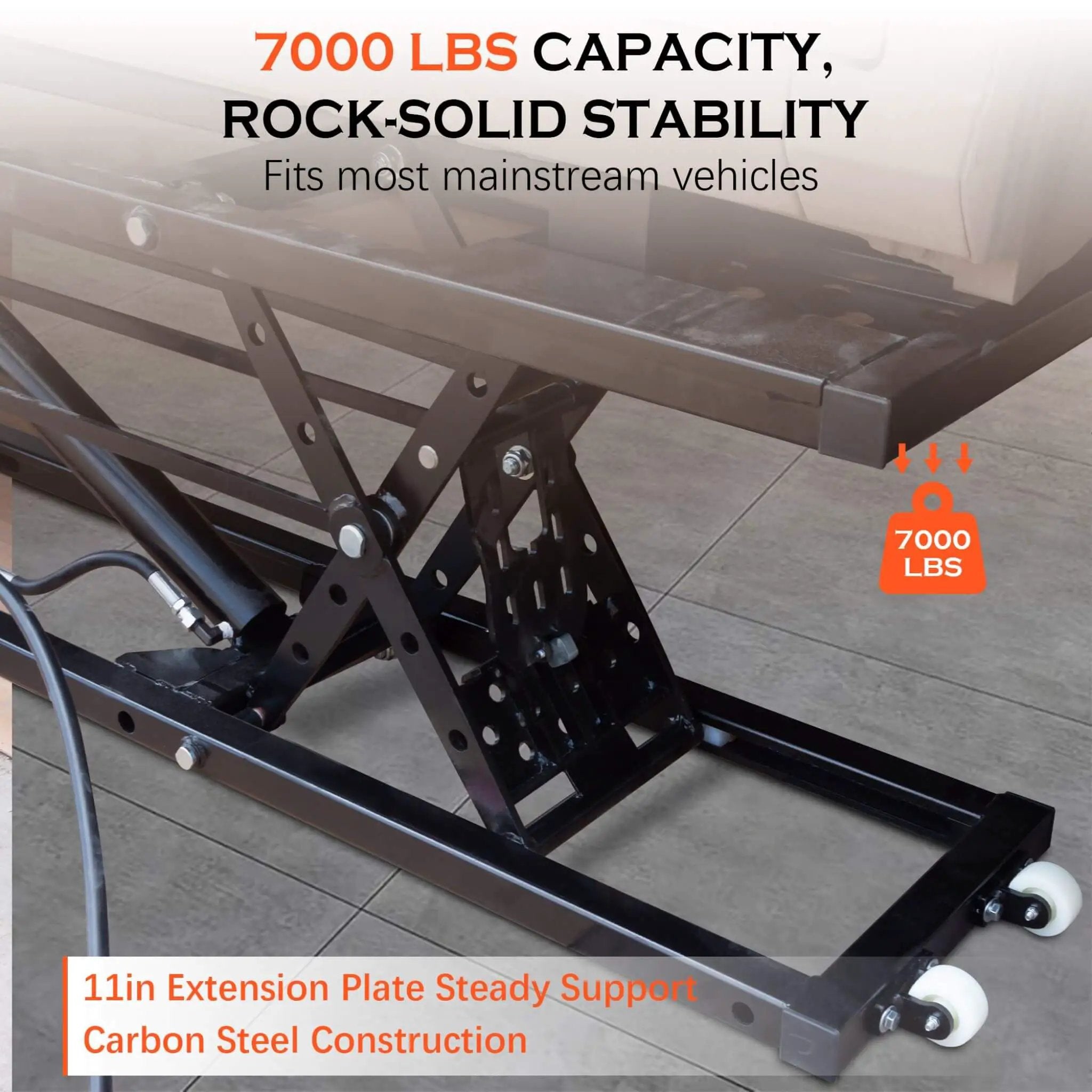 Heavy-Duty Portable 7000 LBS Car Lift Jack With Locking Levels (SAK10574) by SAKSBY WHOLESALE