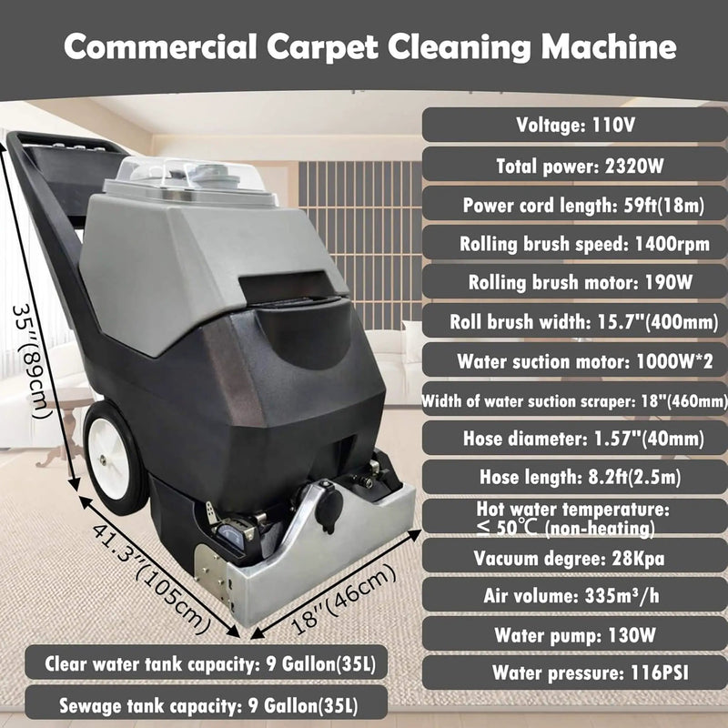 Heavy-Duty Portable Commercial 3-In-1 Wet Dry Carpet Cleaner (SAK76420) by SAKSBY WHOLESALE