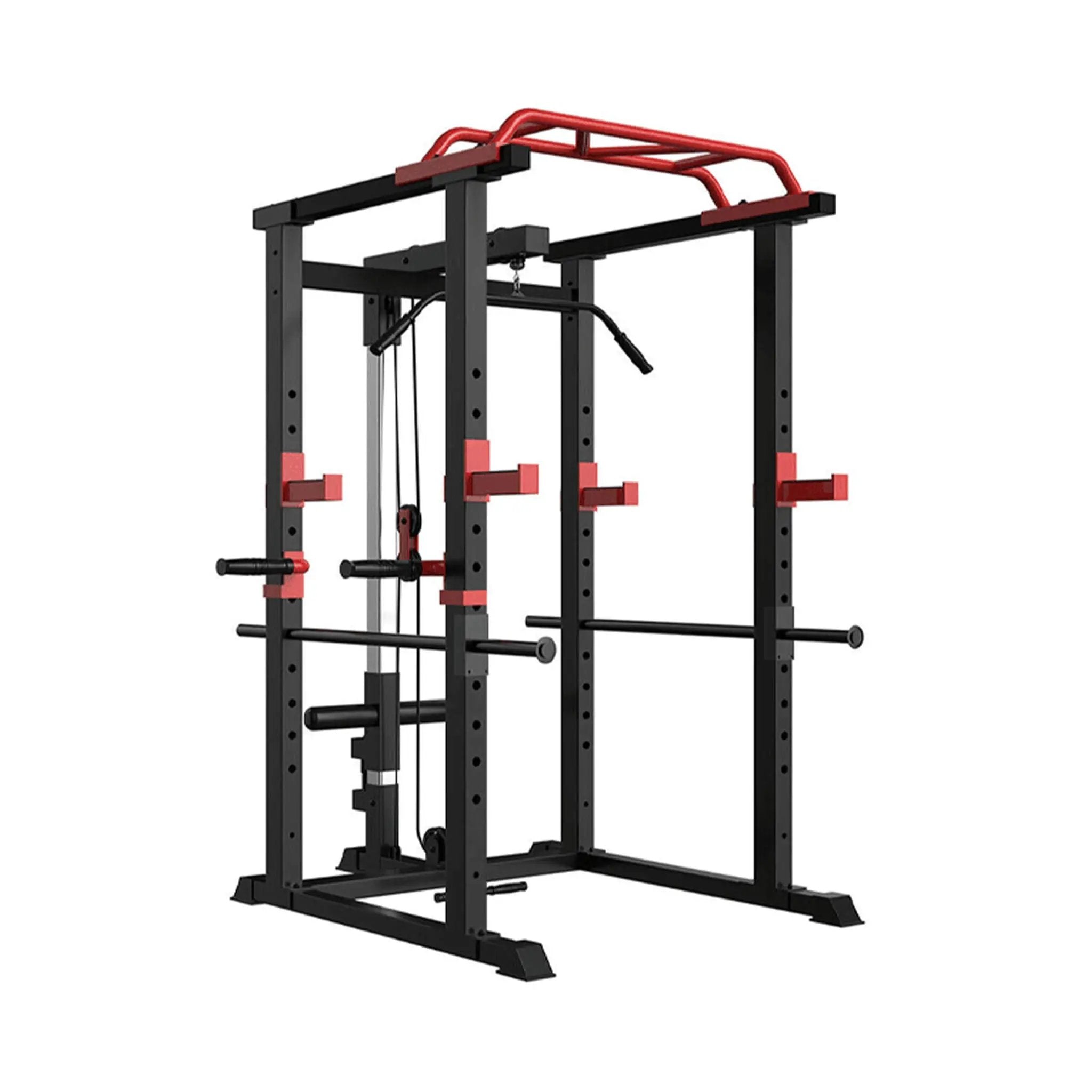 Rovix Heavy-Duty 1000LBS Professional Multi-Function Adjustable Power Cage Rack (SAK98149) by SAKSBY WHOLESALE