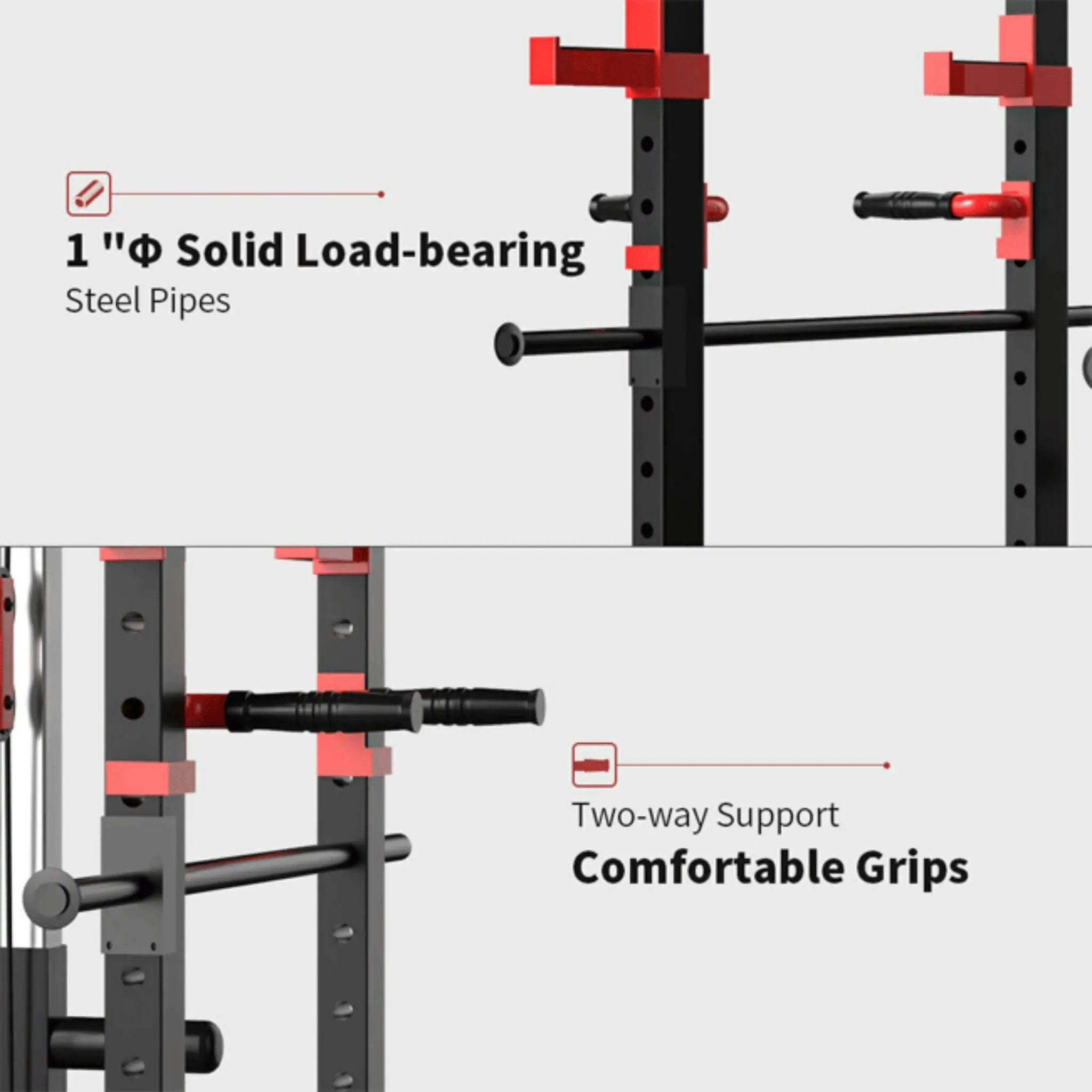 Rovix Heavy-Duty 1000LBS Professional Multi-Function Adjustable Power Cage Rack (SAK98149) by SAKSBY WHOLESALE