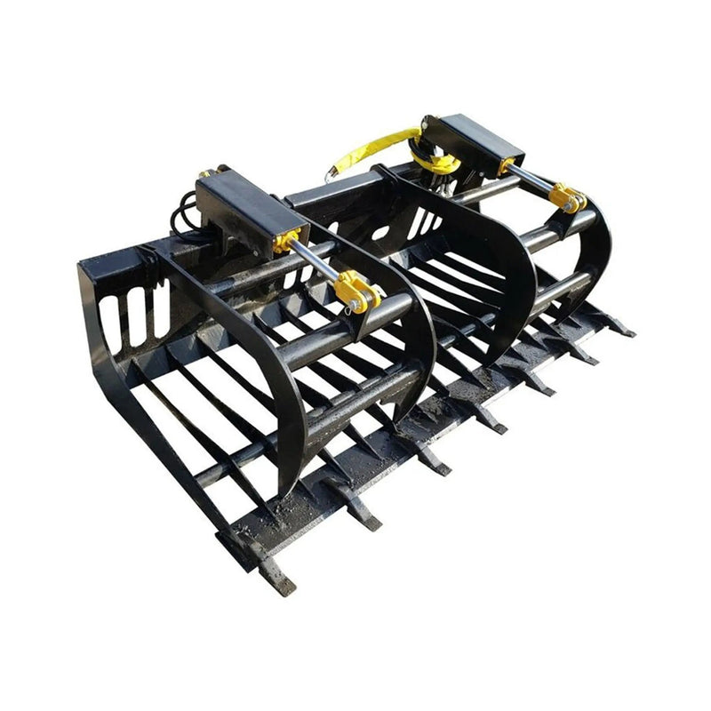 Heavy-Duty Rock Grapple Skidsteer Attachment With Universal Quick Attach, 78-Inch (SAK16483) by SAKSBY WHOLESALE