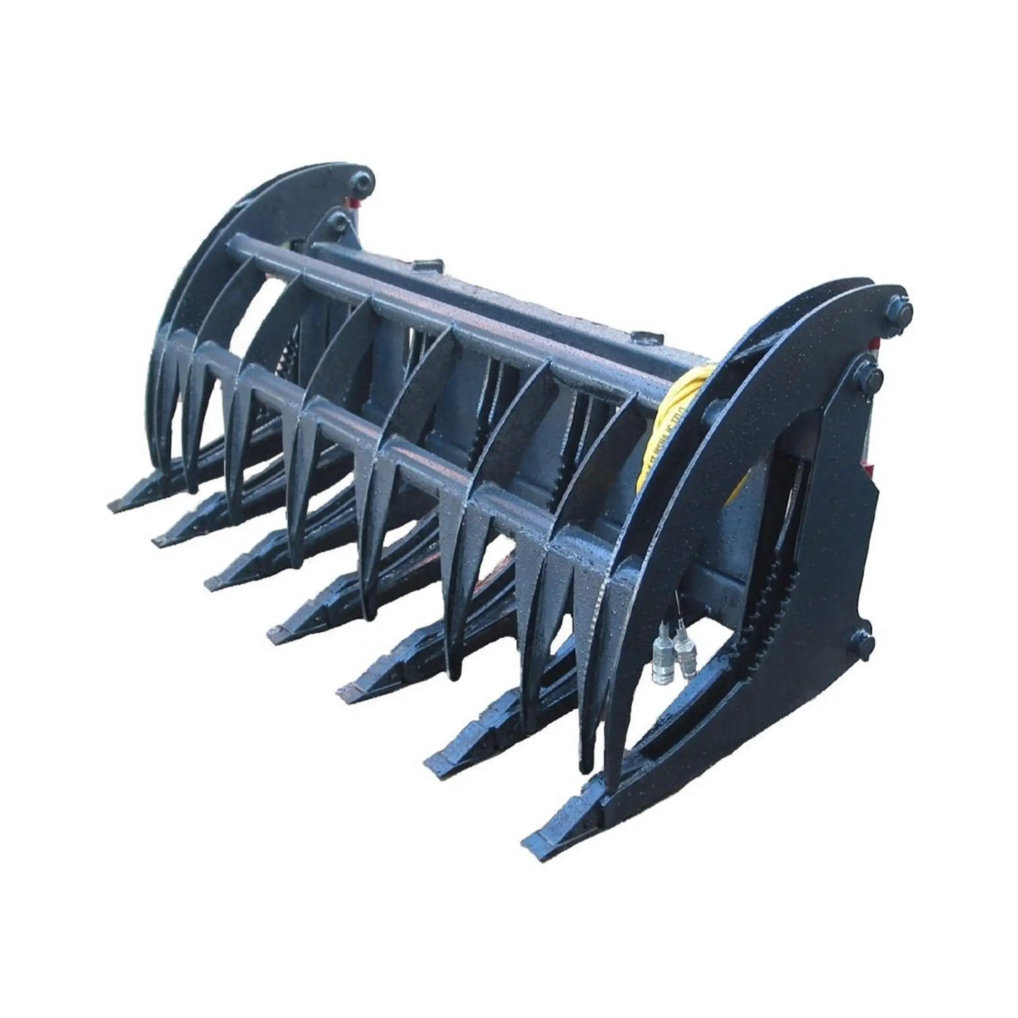 Heavy-Duty 74-Inch Root Rake Grapple Skid Steer Attachment With Teeth (SAK98230) by SAKSBY WHOLESALE