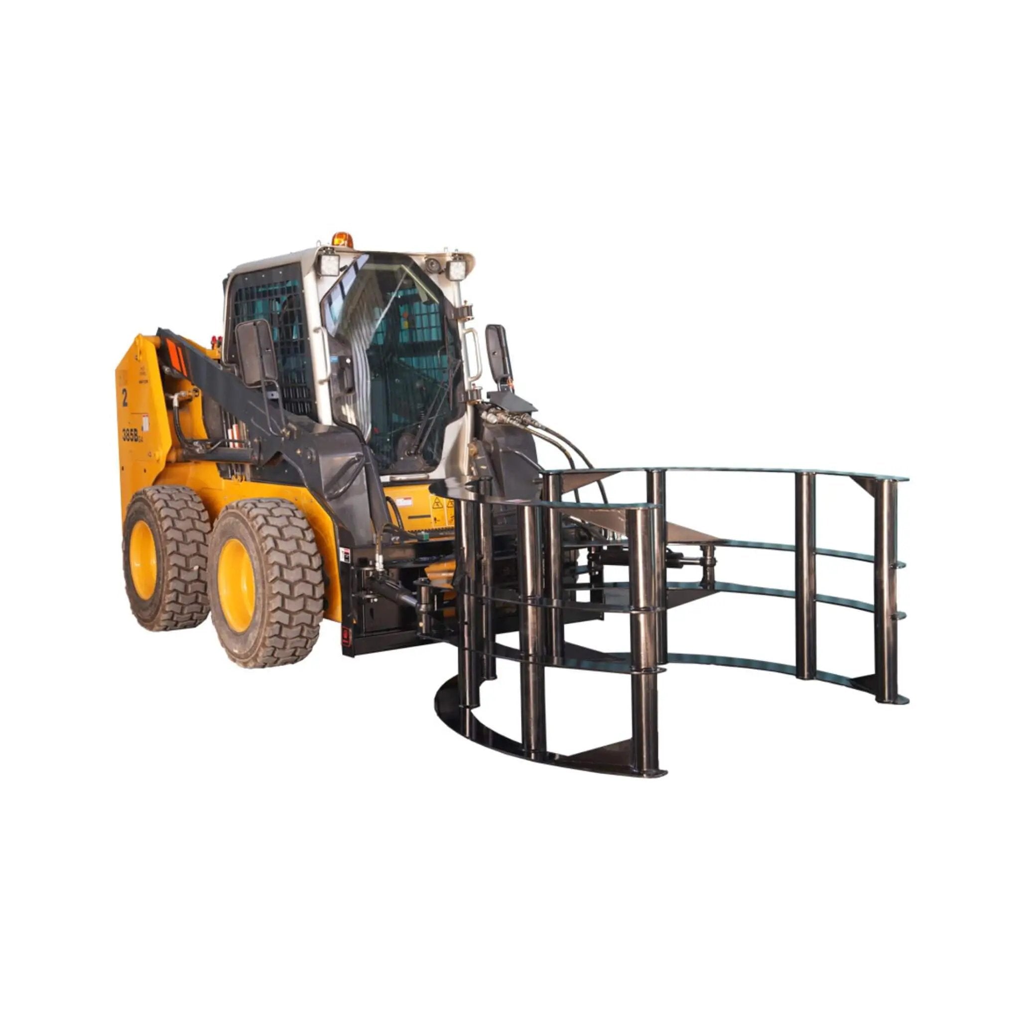 Heavy-Duty Round Hay Bale Grab Skid Steer Attachment (SAK45980) by SAKSBY WHOLESALE